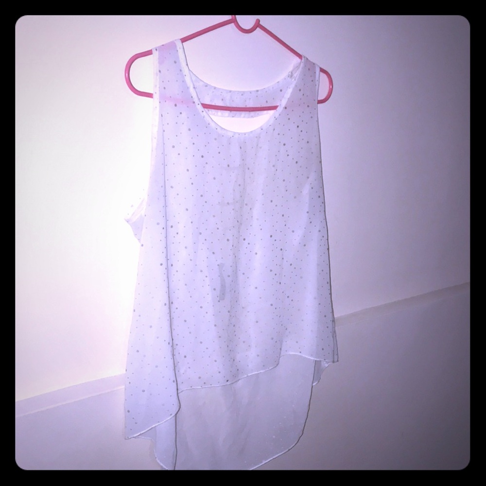White/ gold blouse